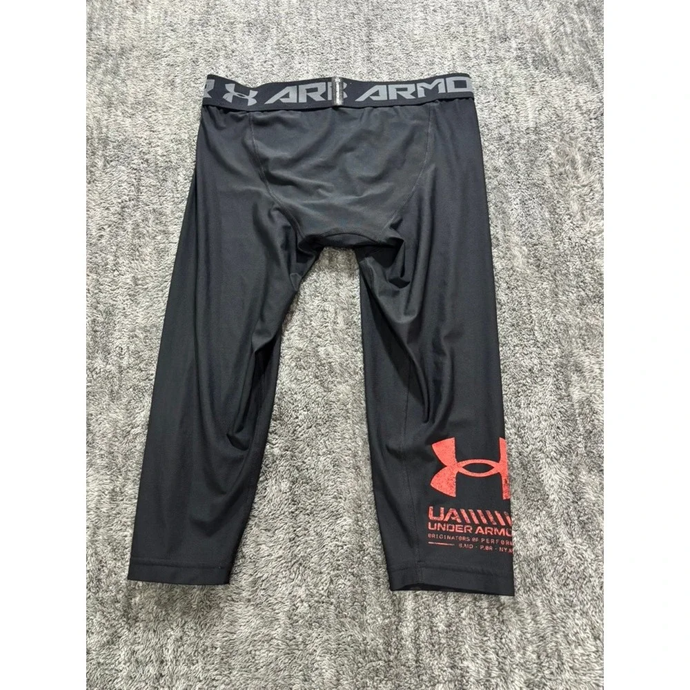 Under Armour HeatGear Compression Tights Mens XXL Black Athletic Leggings‎ Gym